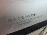a close up of the back of a laptop computer