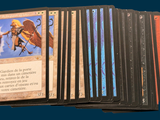 a lot of cards that are sitting on a table