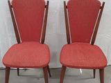 pair of mid century chairs with red upholstered upholstered upholstered upholstered upholstered upholstered upholstered