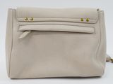an image of a white purse on a white background