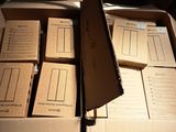 a box of boxes that are sitting on top of a table