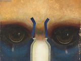 une image représentant un tableau où l'on voit le visage d'un homme avec une bouteille dans la bouche