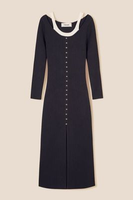 TRESSE - Taille 3 - Robe en maille effet superposition modèl…