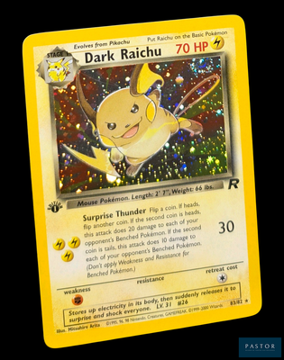 une carte sur laquelle figure l'image d'un personnage de Pokémon
