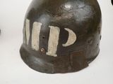 a close up of a helmet on a table