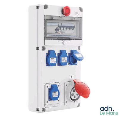 a close up of a control panel with a red button