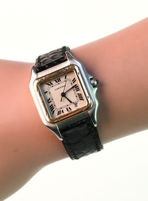 le poignet d'une femme sur lequel est posée une montre