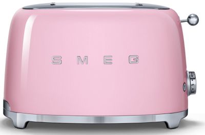 Grille-pain rétro Smeg à 2 fentes, couleur rose