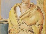 une image représentant un tableau où l'on voit un homme enveloppé dans une couverture