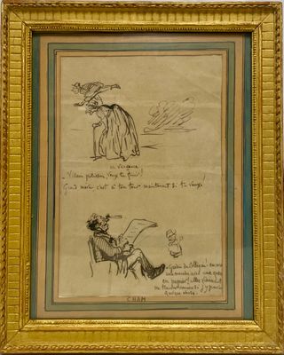 l'image d'un dessin représentant une femme assise sur une chaise