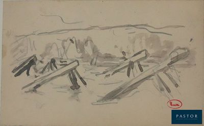 un dessin représentant un groupe de personnes sur une plage