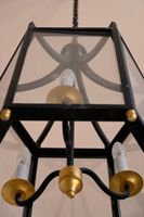 Suite de cinq lanternes de forme hexagonale en métal laqué n… (photo 3)