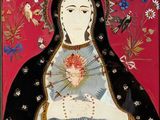 an image of a painting of a woman holding a heart in her hands