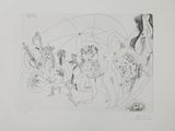 dessin représentant un groupe de personnes formant un cercle