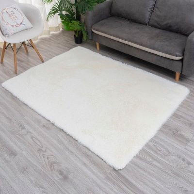 une image d'un salon avec un canapé et un tapis