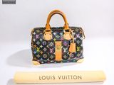 louis vuitton black multicolored monograme speedy bag