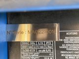 a close up of a label on the back of a motorcycle