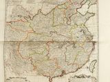 an old map of china with the borders of asia and china