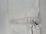 a white towel that has a tag on it