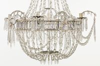 Lustre en cristal, « sac à perles », métal et cristal, style… (photo 3)