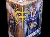 the box for the card game has a picture of a woman holding a sword