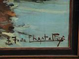 an image of a painting of a boat in the water