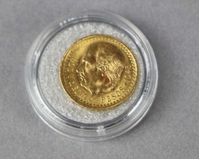an image of a gold coin in a clear case
