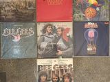 a lot of records on the floor on the floor