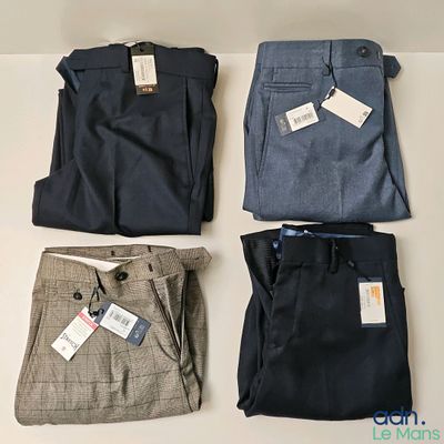 Lot de 4 pantalons de costume IZAC, T.
