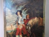 painting of a man riding a horse next to another man on a horse
