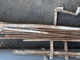 a lot of pipes that are laying on the ground