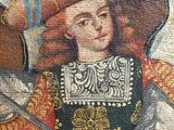 an image of a painting of a woman riding a horse