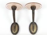 pair of antique cast iron wall sconces