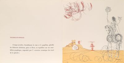 un livre ouvert sur lequel figure le dessin d'un homme à vélo