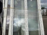a large window that is sitting on a pallet