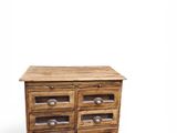 an image of a wooden chest of drawers on a white background