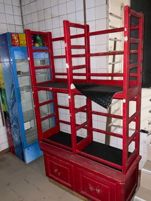 Étagère double à pain en bois