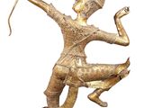 bronze statue of a person with a bow and arrow