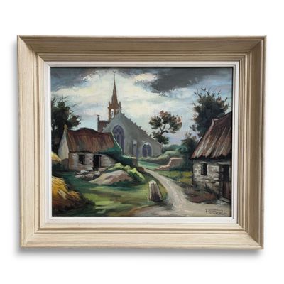 Fortuné PIRAZZINI (XXème) La Madeleine, environ de Penmarc'h…