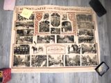 an old newspaper with a bunch of pictures on it