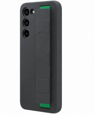 Coque Silicone avec lanière SAMSUNG S23+ , Noir-retour trans…