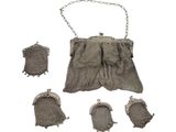 a small bag with a chain hanging from it