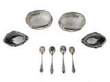 five spoons and two bowls with spoons and spoons on them