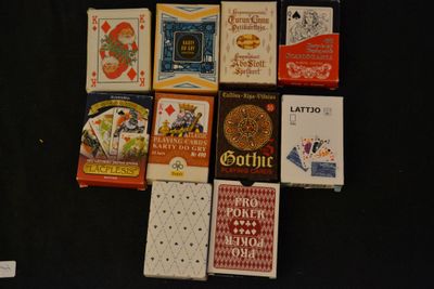 Lot de 10 jeux de cartes modernes publicitaires, rééditions …
