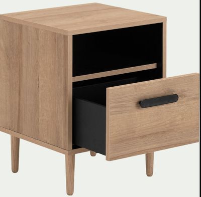 Chevet 1 tiroir SALVA ALINEA, couleur chêne clair, dimension…