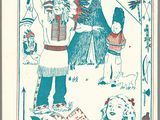 an image of a drawing of a man and a woman in native clothing