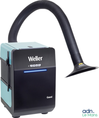a black and blue blow dryer sitting next to a black and blue blow dryer