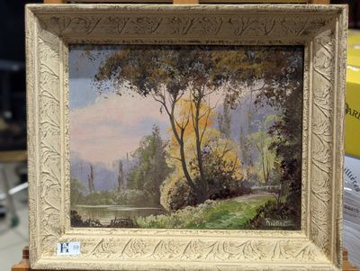 RIONDET (XX) - Huile sur toile, Paysage, sbd - Dim.