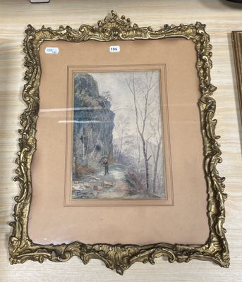 la photo d'une photo représentant un homme dans les bois