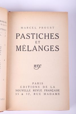 PROUST (Marcel) Pastiches et mélanges.